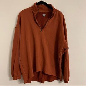 Aerie High Low Oversized Quarter Zip